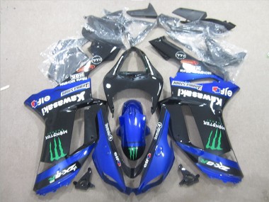 ZX6R 07-08 - Negro Azul Verde Monster