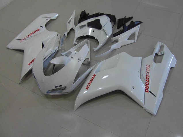 Ducati 848 1098 1198 07-14 - Blanco Perla con Rojo Calcomanías Ducati 848 1098 1198 07-14 - Blanco Perla con Rojo Calcomanías
