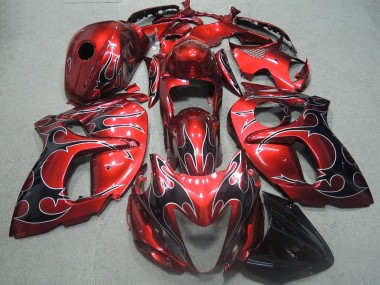 GSXR 1300 Hayabusa 08-19 - Rojo Negro Llama