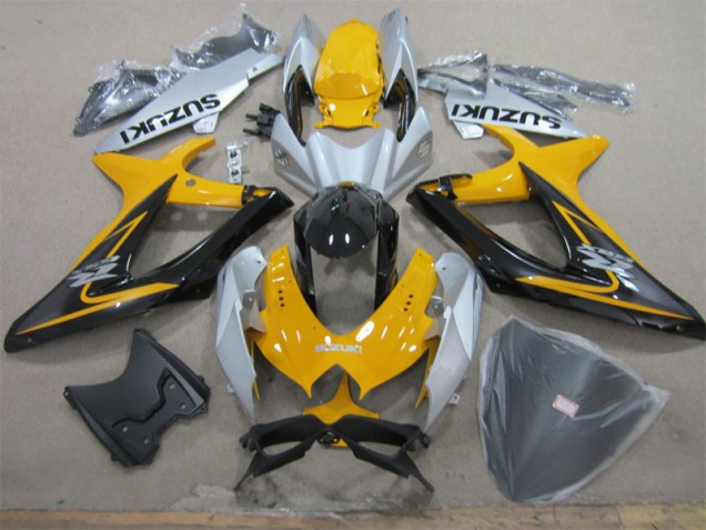 GSXR 600 K8 08-10 - Amarillo Blanco Negro GSXR 600 K8 08-10 - Amarillo Blanco Negro
