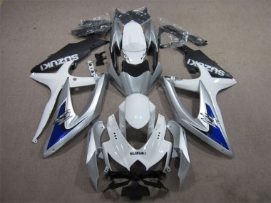GSXR 600 K8 08-10 - Plata Azul Blanco