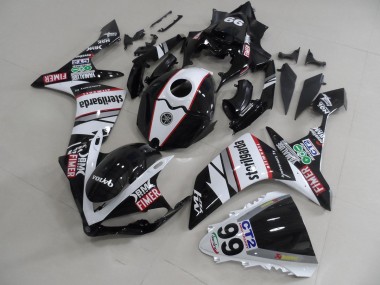 R1 07-08 - Negro Blanco Pegatinas Packs