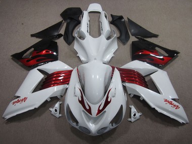 ZX14R ZZR 1400 06-11 - Blanco Rojo Ninja