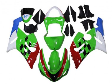 ZX6R 05-06 - Verde Rojo Blanco Azul
