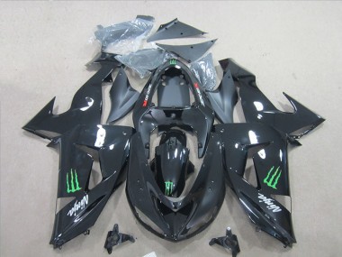 ZX6R 07-08 - Negro Ninja Verde Monster