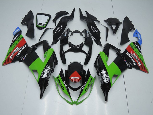 ZX6R 13-18 - Negro Verde Roja Motocard ZX6R 13-18 - Negro Verde Roja Motocard