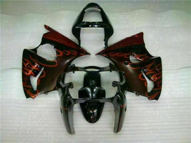 ZX6R 00-02 - Negro Rojo Llama