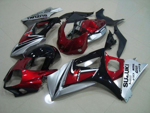 GSXR 1000 K7 07-08 - Rojo Negro Plata GSXR 1000 K7 07-08 - Rojo Negro Plata