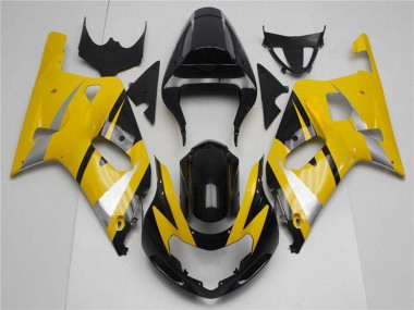 Carenados Moto Suzuki GSXR 600/750 2001-2003 - Amarillo Plata Negro Brillante