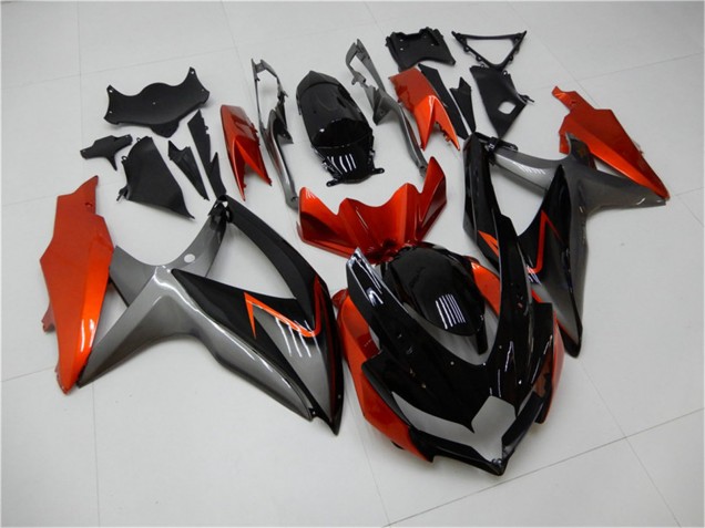 Carenados Moto Suzuki GSXR 600/750 2008-2010 - Naranja Gris Negro Brillante
