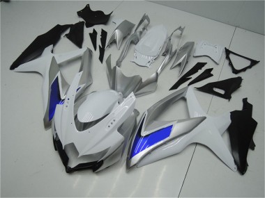 Carenados Moto Suzuki GSXR 600/750 2008-2010 - Plata Blanco Azul Negro