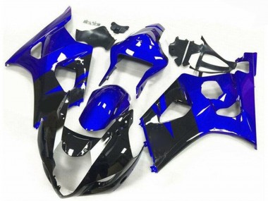 Carenados Moto Suzuki GSXR 1000 2003-2004 - Azul Negro Brillante Raya