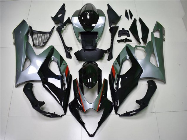 Carenado Moto Suzuki GSXR 1000 2005-2006 - Negro Brillante Plata