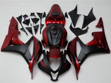Kits Carenado Moto Honda CBR600RR 2007-2008 - Rojo Negro Mate