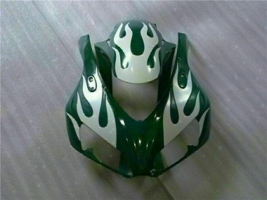 Carenados Moto Honda CBR1000RR 2006-2007 - Blanco Verde Llama