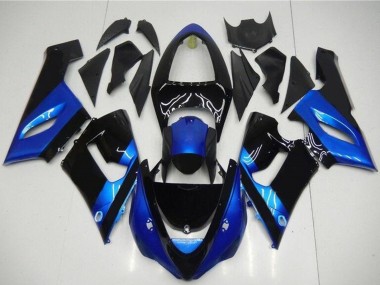 Kits Carenado Moto Kawasaki ZX6R 2005-2006 - Azul Negro Brillante