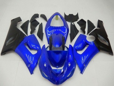 Carenados Moto Kawasaki ZX6R 2005-2006 - Azul Negro Mate