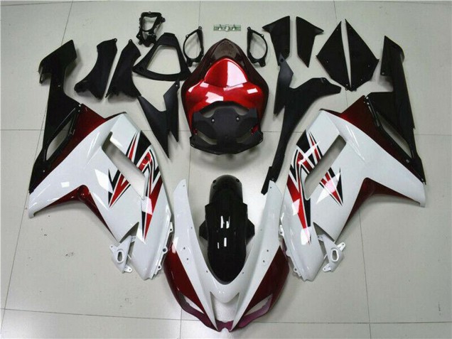 Carenados Moto Kawasaki ZX6R 2007-2008 - Blanco Negro Rojo