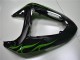Carenados Moto Kawasaki ZX10R 2006-2007 - Negro Brillante Verde Llama