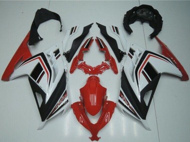 Carenados Moto Kawasaki Ninja 300 EX300R 2013-2024 - Blanco Rojo Negro