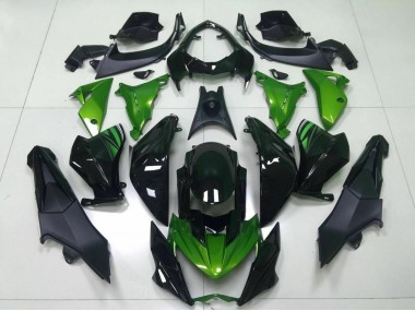 Carenado Moto Kawasaki Z800 2013-2018 - Verde Negro Brillante