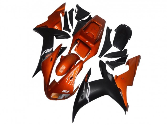 Carenados Moto Yamaha YZF R1 2002-2003 - Naranja Negro Mate