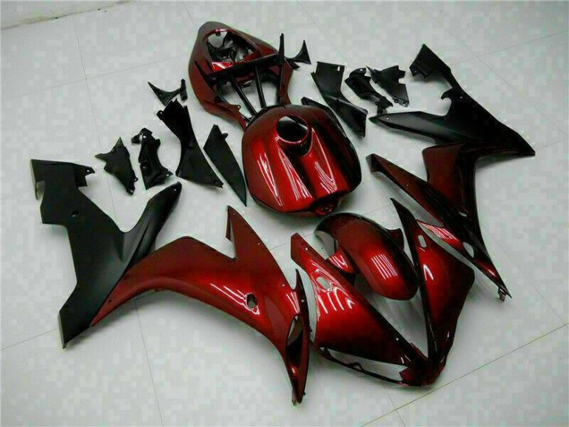 Carenados Moto Yamaha YZF R1 2004-2006 - Rojo Granate Negro Mate