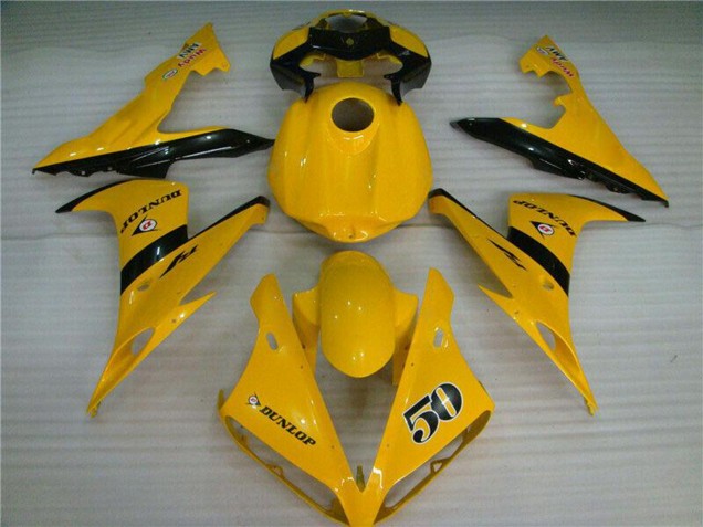 Carenados Moto Yamaha YZF R1 2004-2006 - Amarillo Negro Brillante Dunlop 50