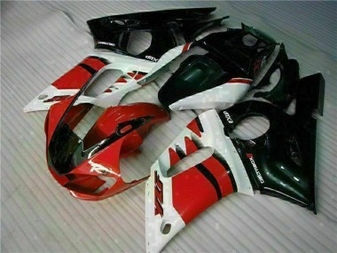 Carenado Moto Yamaha YZF R6 1998-2002 - Blanco Rojo Negro Brillante