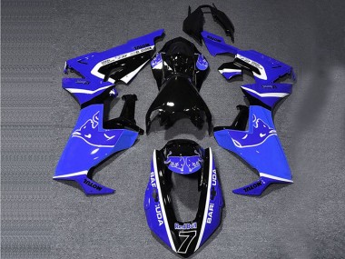 Carenados Moto Honda CBR1000RR 2017-2023 - Azul Blanco Negro Brillante Toro