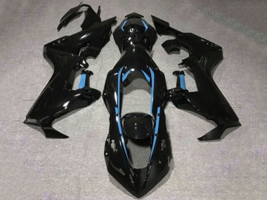Carenados Moto Honda CBR1000RR 2017-2023 - Negro Brillante Azul Claro Línea
