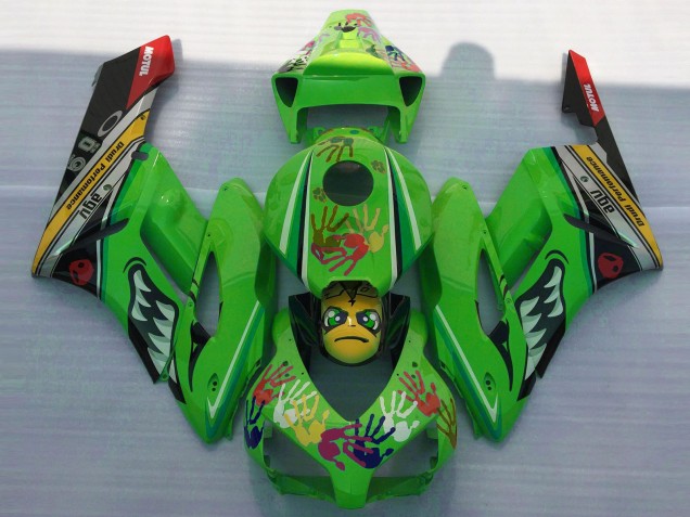 Carenados Moto Honda CBR1000RR 2004-2005 - Verde Amarillo Negro Rojo Tiburón