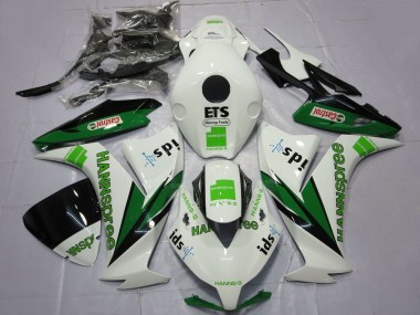 Carenados Moto Honda CBR1000RR 2012-2016 - Blanco Verde Negro Brillante Hannspree Castrol