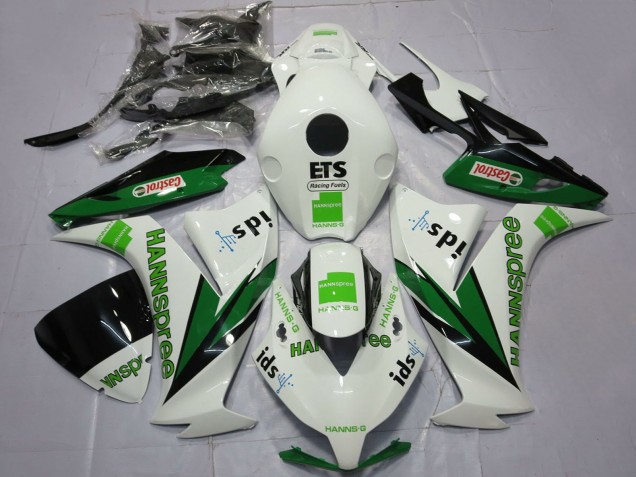Carenados Moto Honda CBR1000RR 2012-2016 - Blanco Verde Negro Brillante Hannspree Castrol