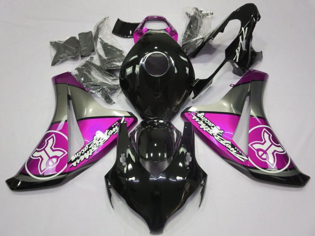Carenados Moto Honda CBR1000RR 2008-2011 - Gris Rosa Negro Brillante