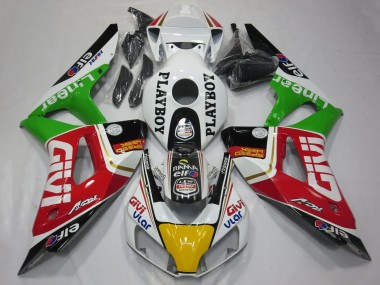 Carenados Moto Honda CBR1000RR 2006-2007 - Blanco Rojo Verde Amarillo Negro Givi PlayBoy