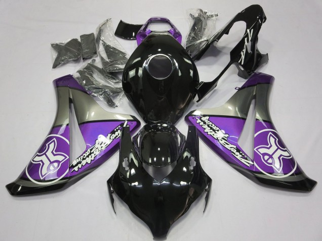 Carenados Moto Honda CBR1000RR 2008-2011 - Púrpura Gris Negro Brillante