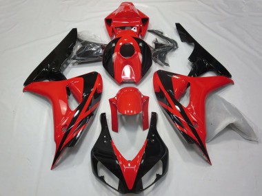 Carenados Moto Honda CBR1000RR 2006-2007 - Rojo Negro Brillante OEM Estilo No Calcomanías