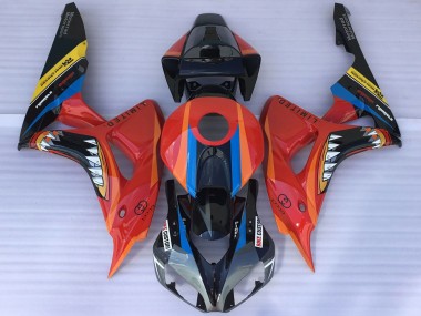 Carenados Moto Honda CBR1000RR 2006-2007 - Rojo Azul Amarillo Negro Brillante Tiburón