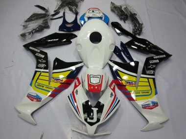 Carenados Moto Honda CBR1000RR 2012-2016 - Blanco Amarillo Negro Brillante