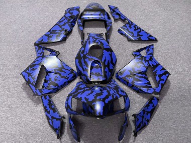 Carenados Moto Honda CBR600RR 2003-2004 - Azul Negro Camouflage