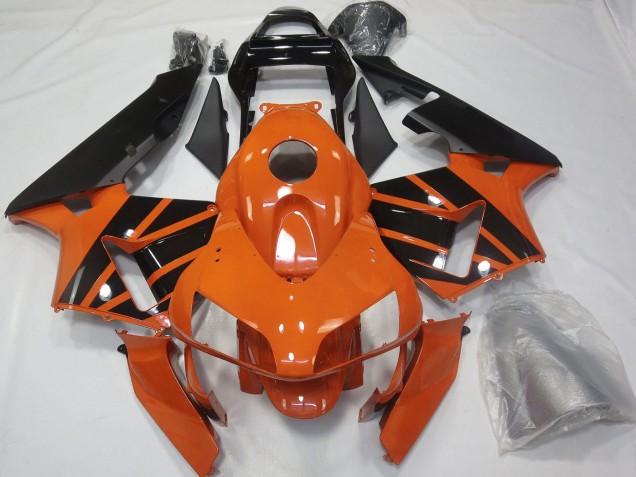 Carenados Moto Honda CBR600RR 2003-2004 - Naranja Negro Brillante OEM Estilo