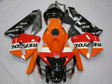 Carenado Moto Honda CBR600RR 2005-2006 - Naranja Blanco Rojo Negro Brillante Repsol