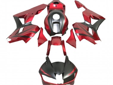 Carenados Moto Honda CBR600RR 2013-2023 - Rojo Profundo Negro Mate