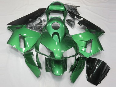 Carenado Moto Honda CBR600RR 2003-2004 - Verde Negro Brillante