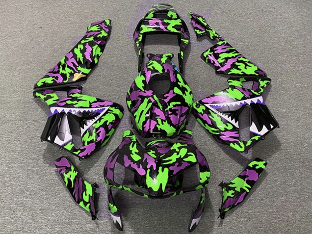 Carenados Moto Honda CBR600RR 2003-2004 - Verde Rosa Camouflage Tiburón