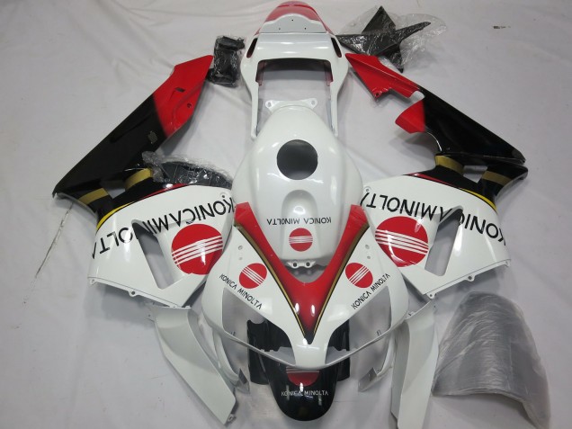 Carenados Moto Honda CBR600RR 2003-2004 - Blanco Rojo Negro Brillante Konica Minolta