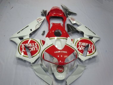 Carenados Moto Honda CBR600RR 2003-2004 - Blanco Rojo Lucky Strike