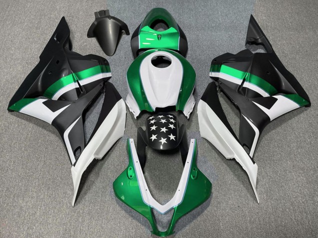 Carenados Moto Honda CBR600RR 2009-2012 - Blanco Verde Negro Mate Estrella