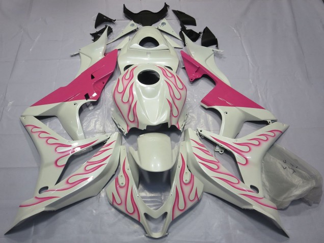 Carenados Moto Honda CBR600RR 2007-2008 - Blanco Rosa Llama